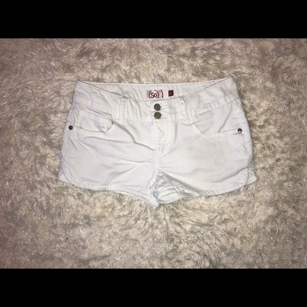White Jean Shorts